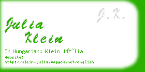 julia klein business card